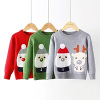 Christmas Cute Santa Claus Snowman Elk Polyacrylonitrile Fiber Hoodies & Sweaters main image 5