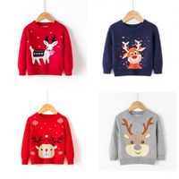 Christmas Cute Santa Claus Snowman Elk Polyacrylonitrile Fiber Hoodies & Sweaters main image 1