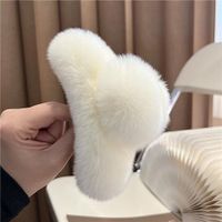 Women's Simple Style Solid Color Plush Hair Claws sku image 16