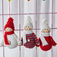 Christmas Cute Christmas Hat Doll Wood Felt Party Hanging Ornaments main image 5