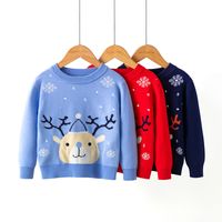 Christmas Cute Santa Claus Snowflake Elk Polyacrylonitrile Fiber Hoodies & Sweaters main image 4