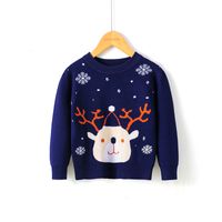 Christmas Cute Santa Claus Snowflake Elk Polyacrylonitrile Fiber Hoodies & Sweaters main image 3