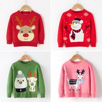 Christmas Cute Santa Claus Snowflake Elk Polyacrylonitrile Fiber Hoodies & Sweaters main image 1