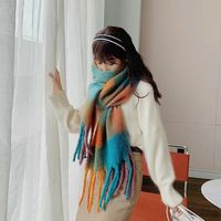 Women's Fashion Stripe Polyester Tassel Winter Scarves sku image 2