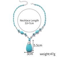 Ethnic Style Water Droplets Alloy Turquoise Plating Women's Pendant Necklace 1 Piece sku image 15