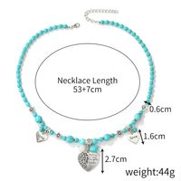 Ethnic Style Water Droplets Alloy Turquoise Plating Women's Pendant Necklace 1 Piece sku image 10