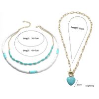 Ethnic Style Water Droplets Alloy Turquoise Plating Women's Pendant Necklace 1 Piece sku image 16