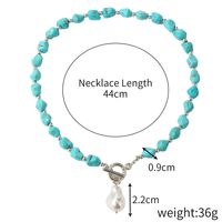 Ethnic Style Water Droplets Alloy Turquoise Plating Women's Pendant Necklace 1 Piece sku image 5