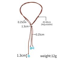 Ethnic Style Water Droplets Alloy Turquoise Plating Women's Pendant Necklace 1 Piece sku image 3