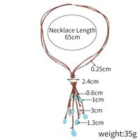 Ethnic Style Water Droplets Alloy Turquoise Plating Women's Pendant Necklace 1 Piece sku image 20