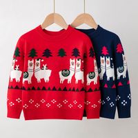Christmas Fashion Christmas Tree Snowman Elk Polyacrylonitrile Fiber Hoodies & Knitwears main image 4