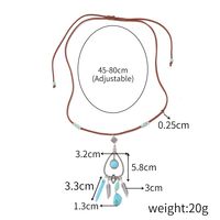 Ethnic Style Water Droplets Alloy Turquoise Plating Women's Pendant Necklace 1 Piece sku image 4