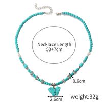 Ethnic Style Water Droplets Alloy Turquoise Plating Women's Pendant Necklace 1 Piece sku image 6