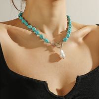 Ethnic Style Water Droplets Alloy Turquoise Plating Women's Pendant Necklace 1 Piece main image 2