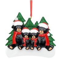 Christmas Cartoon Style Bear Snowman Resin Indoor Party Festival Hanging Ornaments sku image 3