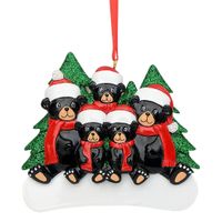 Christmas Cartoon Style Bear Snowman Resin Indoor Party Festival Hanging Ornaments sku image 4