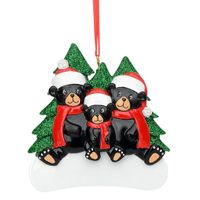 Weihnachten Cartoon-stil Tragen Schneemann Harz Innen Gruppe Festival Hängende Ornamente sku image 2