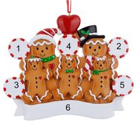 Christmas Cute Christmas Tree Bear Snowman Resin Party Hanging Ornaments 1 Set sku image 17