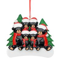 Weihnachten Cartoon-stil Tragen Schneemann Harz Innen Gruppe Festival Hängende Ornamente sku image 5