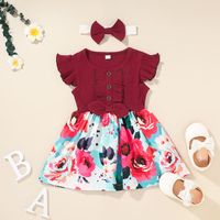 2021 Summer Sleeveless Striped Dress Cute Printed Children Dress sku image 3