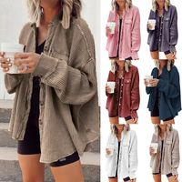 Women's Fashion Solid Color Patchwork Single Breasted Coat Casual Jacket main image 6