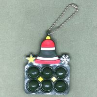 Christmas Tree Pendant Santa Snowman Deer Bubble Music  Keychain Fingertip Toy main image 4