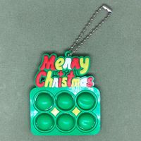 Christmas Tree Pendant Santa Snowman Deer Bubble Music  Keychain Fingertip Toy sku image 9