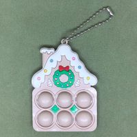 Christmas Tree Pendant Santa Snowman Deer Bubble Music  Keychain Fingertip Toy sku image 8