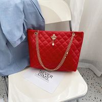 Women's Medium All Seasons Pu Leather Solid Color Fashion Square Lock Clasp Tote Bag main image 3