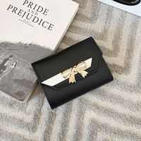 Women's Bow Knot Pu Leather Lock Clasp Wallets sku image 1