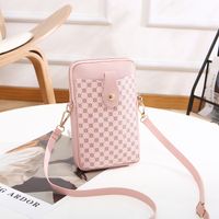 Women's Mini All Seasons Pu Leather Solid Color Vintage Style Square Zipper Phone Wallet sku image 3