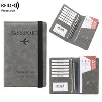 Unisex Letter Airplane Pu Leather Card Holders main image 1