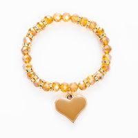 Vacation Round Heart Shape Artificial Crystal Alloy Gem Enamel Glass Women's Bracelets 1 Piece main image 5
