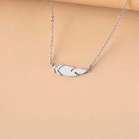 Fashion Feather Stainless Steel Necklace 1 Piece main image 4