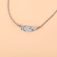 Fashion Feather Stainless Steel Necklace 1 Piece main image 5