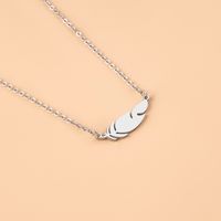 Fashion Feather Stainless Steel Necklace 1 Piece main image 6