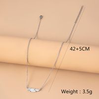Fashion Feather Stainless Steel Necklace 1 Piece main image 2