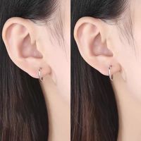 Simple Style Geometric Sterling Silver Earrings 1 Pair main image 1
