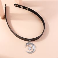 Punk Moon Pu Leather Women's Choker 1 Piece main image 4