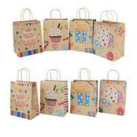 Birthday Cute Cartoon Paper Party Gift Bags 12 Pieces sku image 2