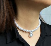 Basic Solid Color Imitation Pearl Beaded Women's Necklace 1 Piece sku image 13