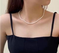 Basic Solid Color Imitation Pearl Beaded Women's Necklace 1 Piece sku image 1