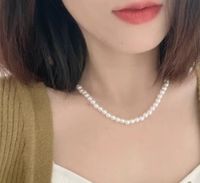 Basic Solid Color Imitation Pearl Beaded Women's Necklace 1 Piece sku image 2