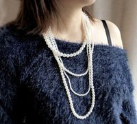 Básico Color Sólido Perla De Imitación Con Cuentas Mujeres Collar 1 Pieza sku image 15