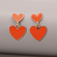 Fashion Heart Shape Alloy Women's Drop Earrings 1 Pair sku image 7