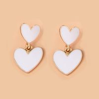 Fashion Heart Shape Alloy Women's Drop Earrings 1 Pair sku image 3