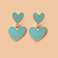 Fashion Heart Shape Alloy Women's Drop Earrings 1 Pair sku image 8