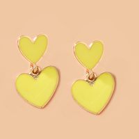 Fashion Heart Shape Alloy Women's Drop Earrings 1 Pair sku image 6