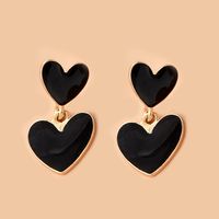 Fashion Heart Shape Alloy Women's Drop Earrings 1 Pair sku image 5