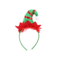 Cartoon Style Christmas Hat Plaid Cloth Stripe Party Headpieces 1 Piece main image 5